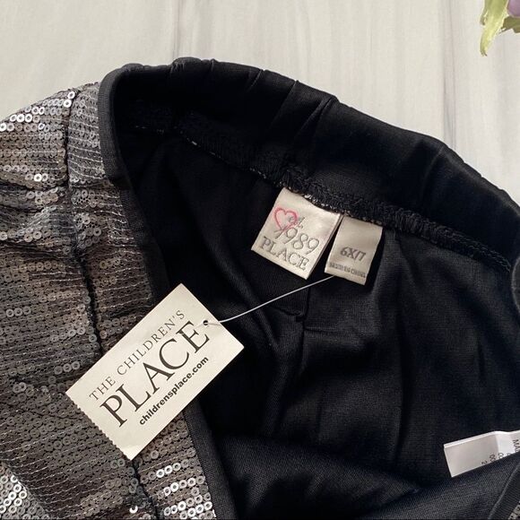 NWT Children’s Place Gunmetal Sequins Shorts 6x/ 7 - Picture 5 of 7